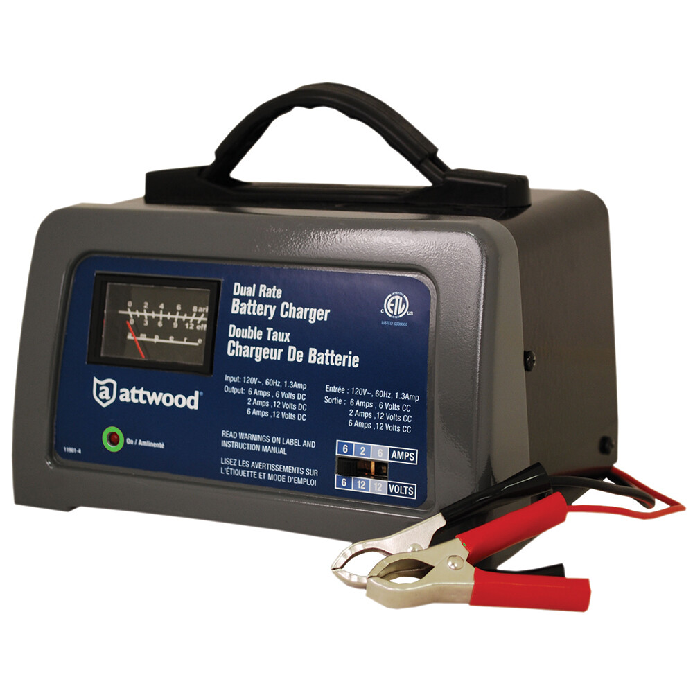 Cargador de batería Attwood RV barco coche marino automotriz 12V/6V 6A/2A doble velocidad- - Image 2