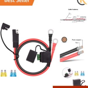 Cable de extensión de batería SAE de desconexión rápida de 2 pines - calibre 10 para uso automotriz-