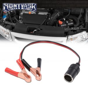Nuevo Adaptador de batería a encendedor de cigarrillos de 12 V Clip de abrazadera de cocodrilo Enchufe de coche-