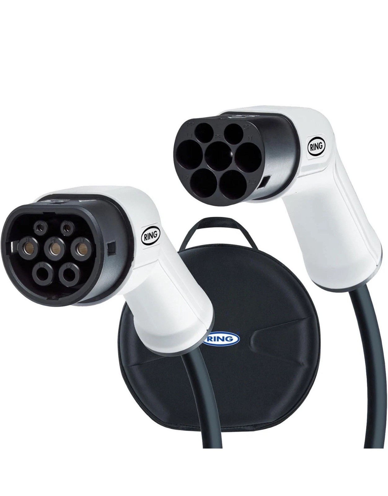Anillo Automotriz 32A EV Cable de Carga Tipo 2 a Tipo 2 1 Fase EV Híbrido Coches 5M- - Image 2