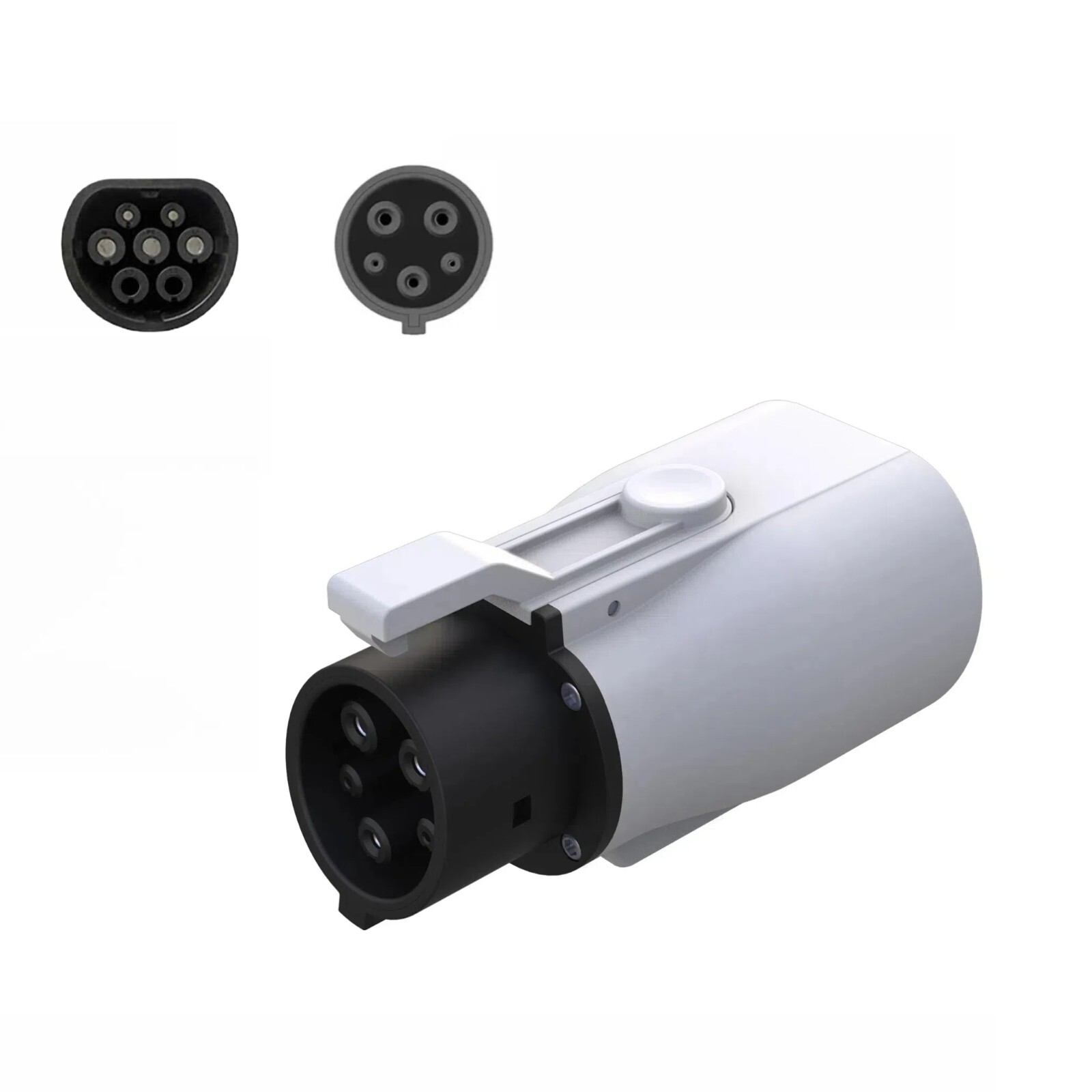 Conector de cable de carga EV tipo 2 a tipo 1, adaptador IEC62196 a J1772, 32A 7kW-