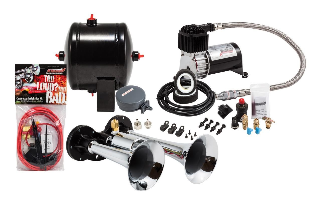 Kleinn Automotive Accessories Chrome Dual Air Horn Kit Universal*Kleinn Air Horn