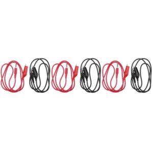 Paquete de 3 clips de prueba eléctricos de puente kit de cables de multímetro cables de sonda trasera-