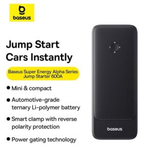 Arrancador Baseus Super Energy Alpha Jump 600A grado automotriz compacto ligero-