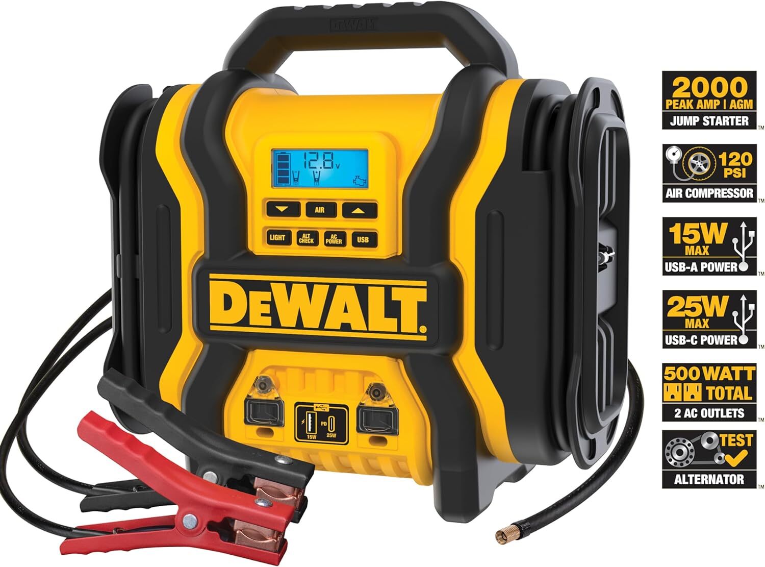 Amplificador de batería de pico DEWALT DXAEPS14-Type2 2000 12V salto de refuerzo de batería automotriz- - Image 2