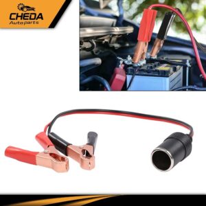 Adaptador de batería de 12 voltios 12 V a encendedor de cigarrillos pinza de cocodrilo clip enchufe de coche-