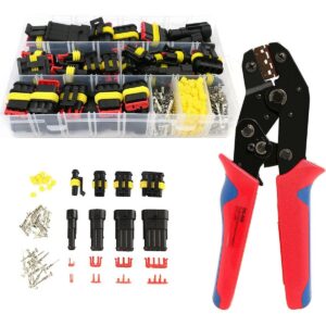 352 piezas conectores de cable automotrices impermeables terminales de enchufe herramienta de alicate de prensado-