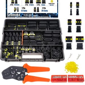 Kit de 1008 piezas 63 juegos de conectores de cable automotrices impermeables 1/2/3/4/5/6 pines... -