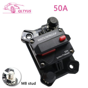 Protector portafusibles en línea automotriz de audio para disyuntor de 50 amperios para automóvil-