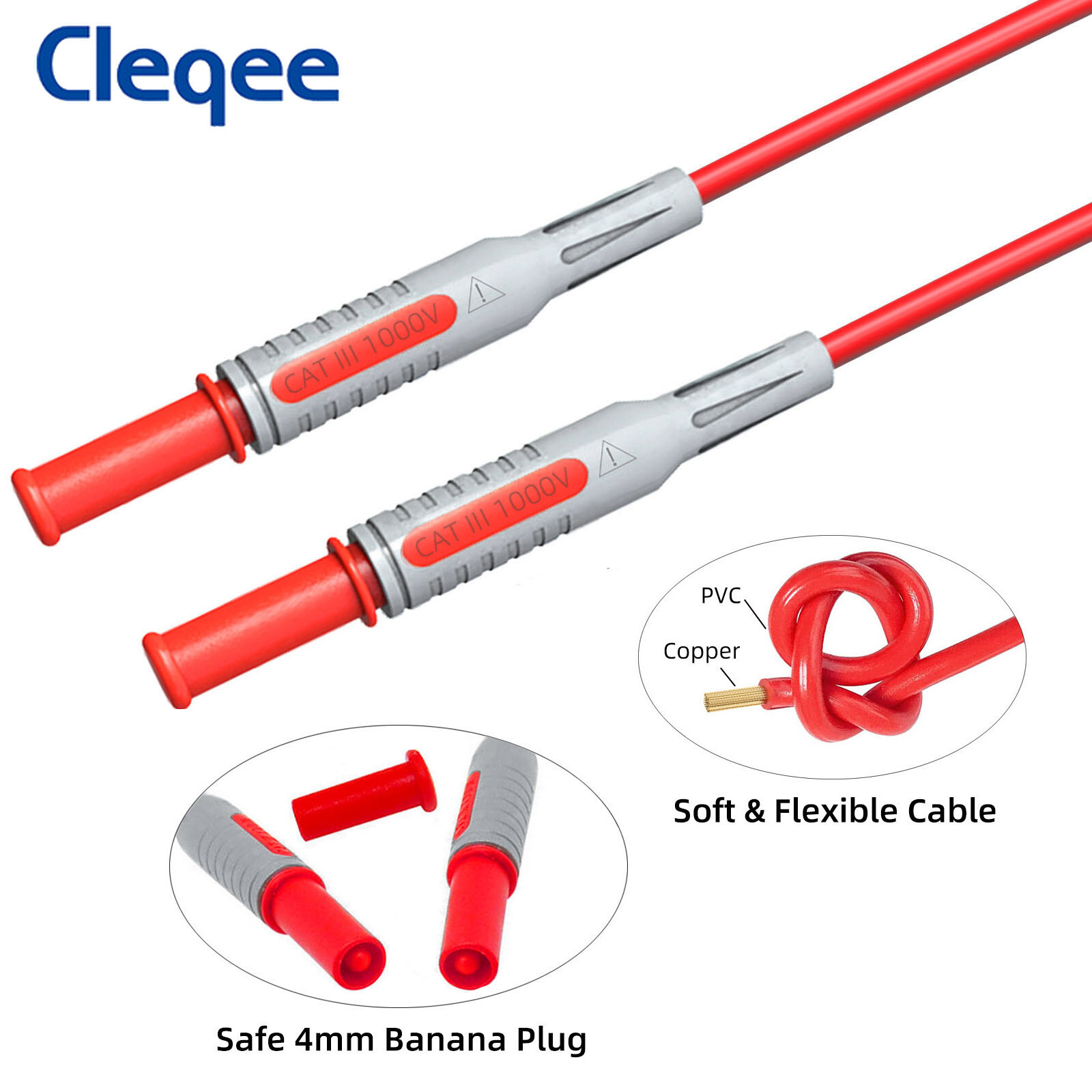 Cleqee Automotive Multimeter Test Leads Kit Insulation Wire Piercing Probe - Image 5