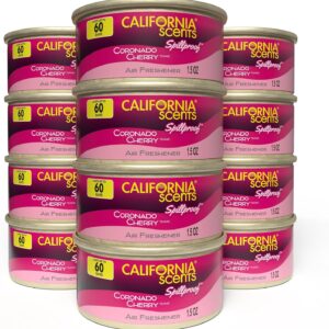 Ambientador de aire para automóvil California Scents a prueba de derrames, cereza Coronado, 12 paquetes-