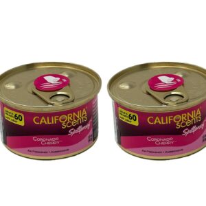 Ambientador de aire para automóvil California Scents a prueba de derrames, cereza Coronado, 2 paquetes-