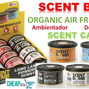(COMPRA 2, OBTÉN 1 GRATIS) BOMBA PERFUMADA AMBIENTADOR DE AIRE ORGÁNICO PARA COCHE EN LATA PERFUMADA LATA DE 1,5 OZ-
