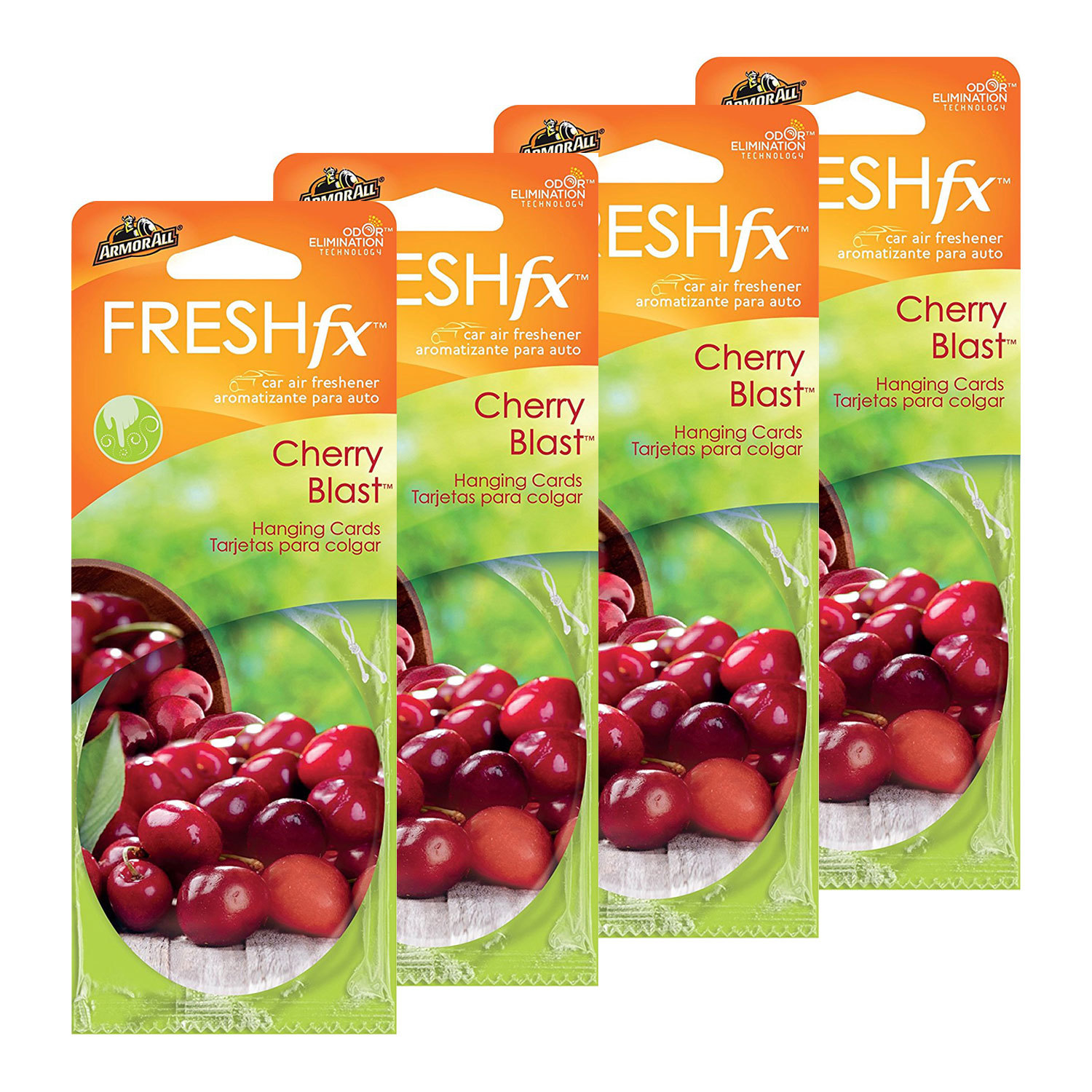 Tarjeta colgante ambientador coche Armor All FRESHfx, 12 unidades (explosión de cereza)-