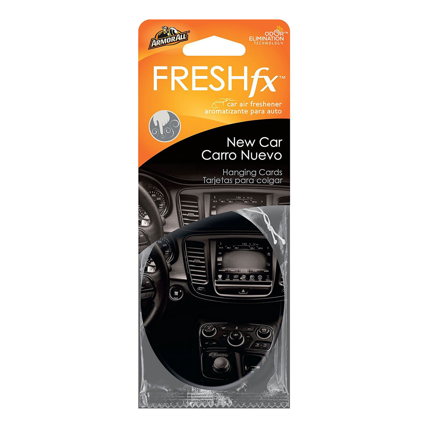 Tarjeta colgante ambientador coche Armor All FRESHfx, 3 unidades (coche nuevo)-