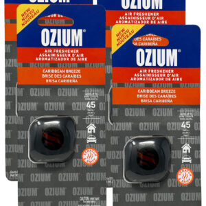 Ambientadores de aire acondicionado con clip de ventilación para automóvil con membrana de ozio, Caribbean Breeze, 4 paquetes-