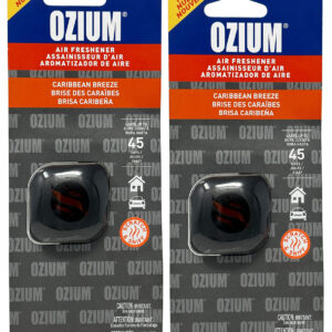 Ambientadores de aire acondicionado con clip de ventilación para automóvil con membrana de ozio, Caribbean Breeze, 2 paquetes-