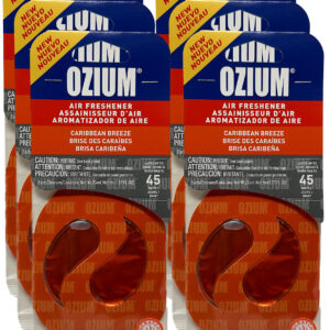 Ambientador de aire colgante de membrana de papel de ozio para automóvil - Caribbean Breeze, 6 paquetes-