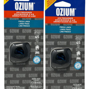 Ambientadores de aire acondicionado con clip de ventilación para automóvil de membrana de ozio, lino fresco, 2 paquetes-