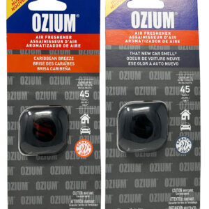 Ambientadores de aire acondicionado con clip de ventilación de automóvil de membrana de ozio, Caribbean Breeze + combo de automóvil nuevo-