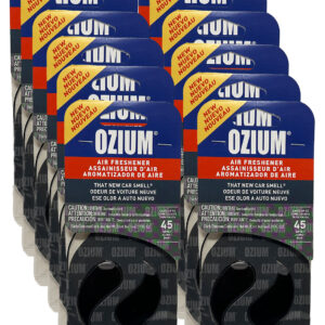 Ambientador de aire colgante de membrana de papel de ozio para automóvil - aroma para automóvil nuevo, 12 paquetes-
