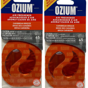 Ambientador de aire colgante de membrana de papel de ozio para automóvil - Caribbean Breeze, 2 paquetes-