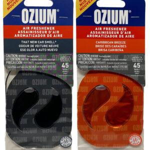 Membrana de Papel Ozium, Coche Nuevo + Caribbean Breeze, Kit Combo-