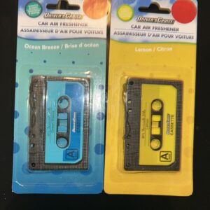 2 CINTA DE CASETE NUEVA novedad ambientadores coche Ocean breeze & Lemon citrus años 80-
