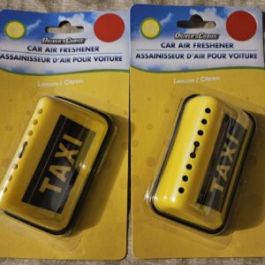 Taxi Light Themed 3D Auto Car Air Freshener Lot Of 2 - Lemon Scented Gift Funny
