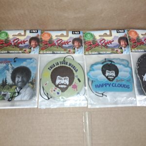 Ambientador Coche Bob Ross Lote De 4 Estilos Diferentes 3 Paquetes NUEVO SELLADO-