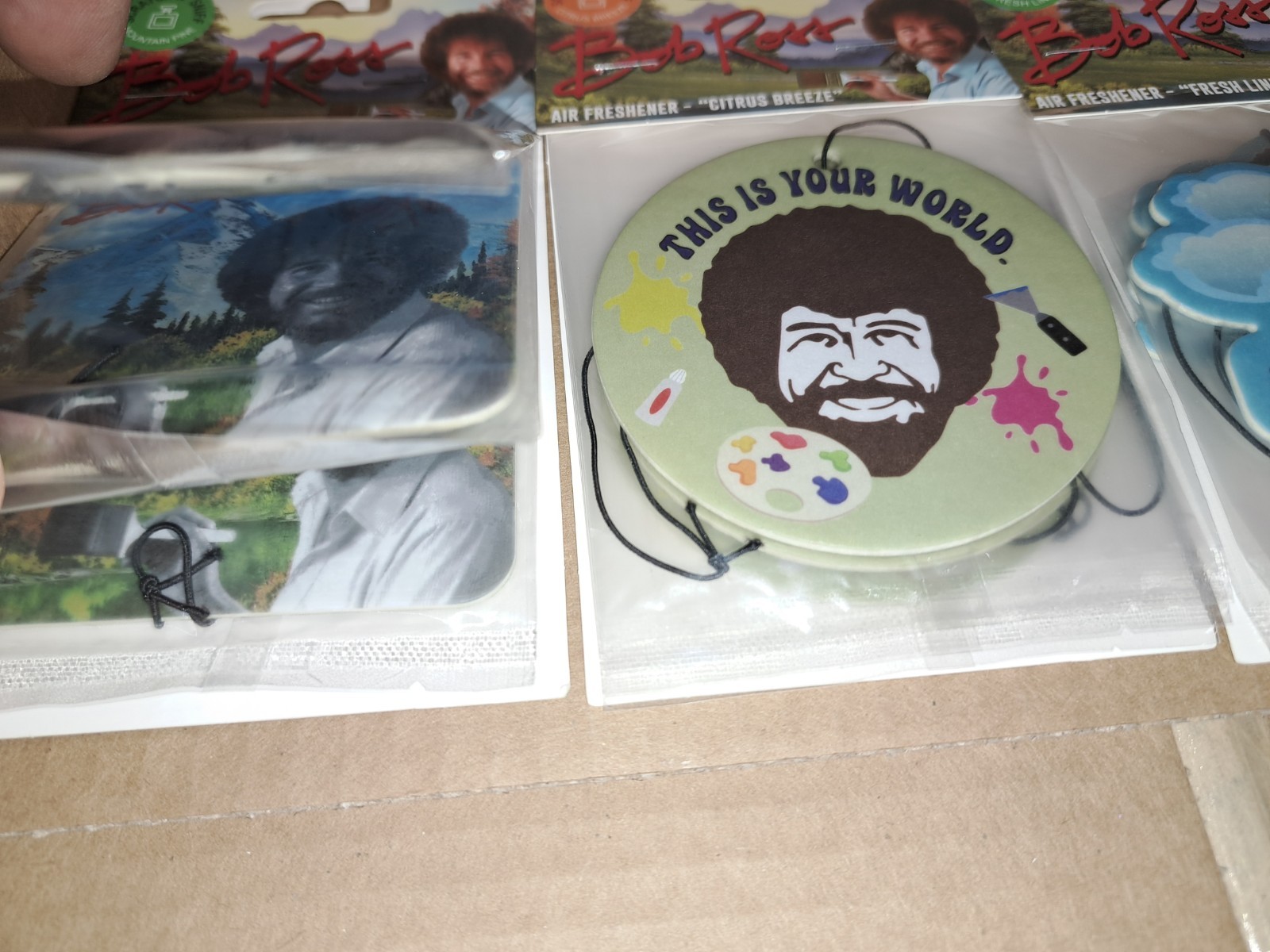 Ambientador Coche Bob Ross Lote De 4 Estilos Diferentes 3 Paquetes NUEVO SELLADO- - Image 4