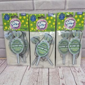 Encantos Blow Pop Sour Apple Ambientador Coche Lote de 3 Paquetes, -NUEVO SELLADO-