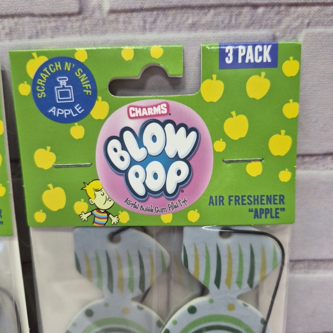 Encantos Blow Pop Sour Apple Ambientador Coche Lote de 3 Paquetes, -NUEVO SELLADO- - Image 3