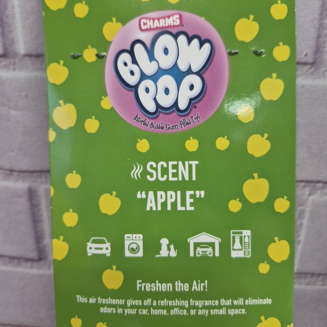 Encantos Blow Pop Sour Apple Ambientador Coche Lote de 3 Paquetes, -NUEVO SELLADO- - Image 5