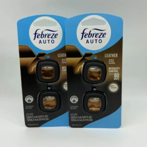 Ambientadores de aire de ventilación de cuero Febreze para automóvil - Paquete de 4 eliminadores de olores para vehículos-