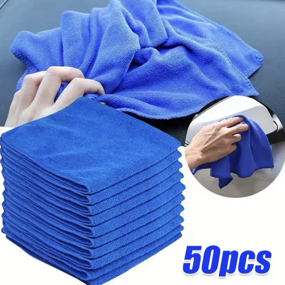 5–50PCS Microfiber Car Cleaning Towels Wash Wax Polish Detailing Cloths