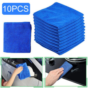 10pcs BLUE Microfibre Duster Cleaning Auto Car Detailing Soft Cloths Wash Towel
