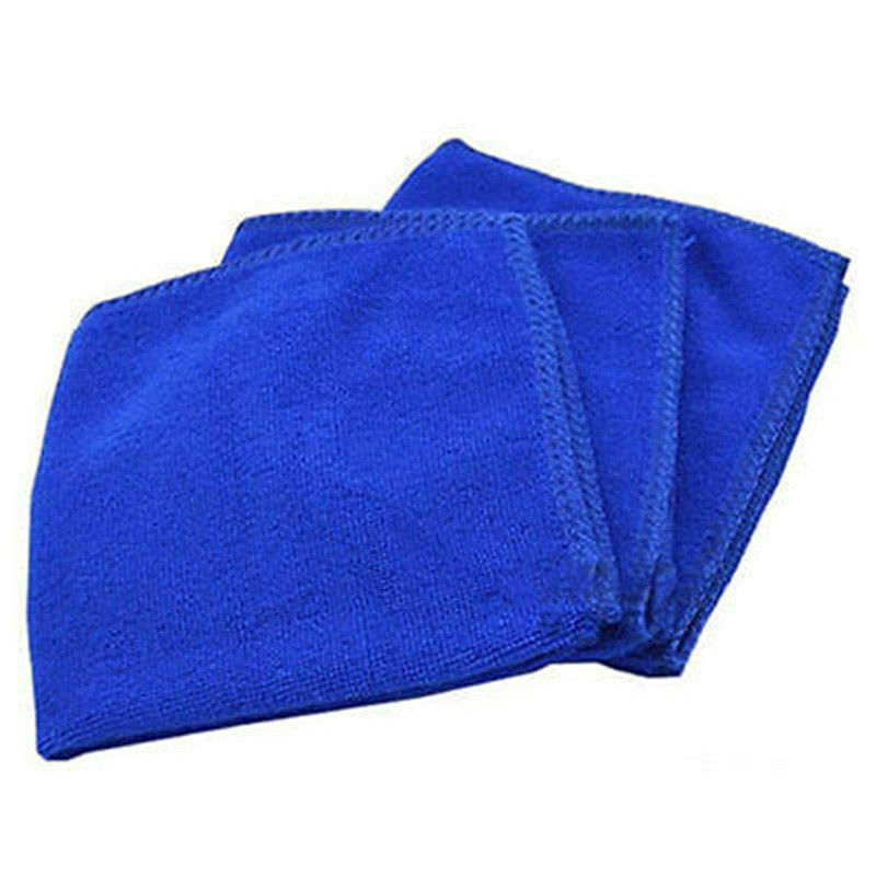 10pcs BLUE Microfibre Duster Cleaning Auto Car Detailing Soft Cloths Wash Towel - Image 4