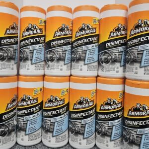 12 X ARMOR ALL Toallitas desinfectantes para superficies interiores de automóviles - Bote de 30 unidades/cada una-