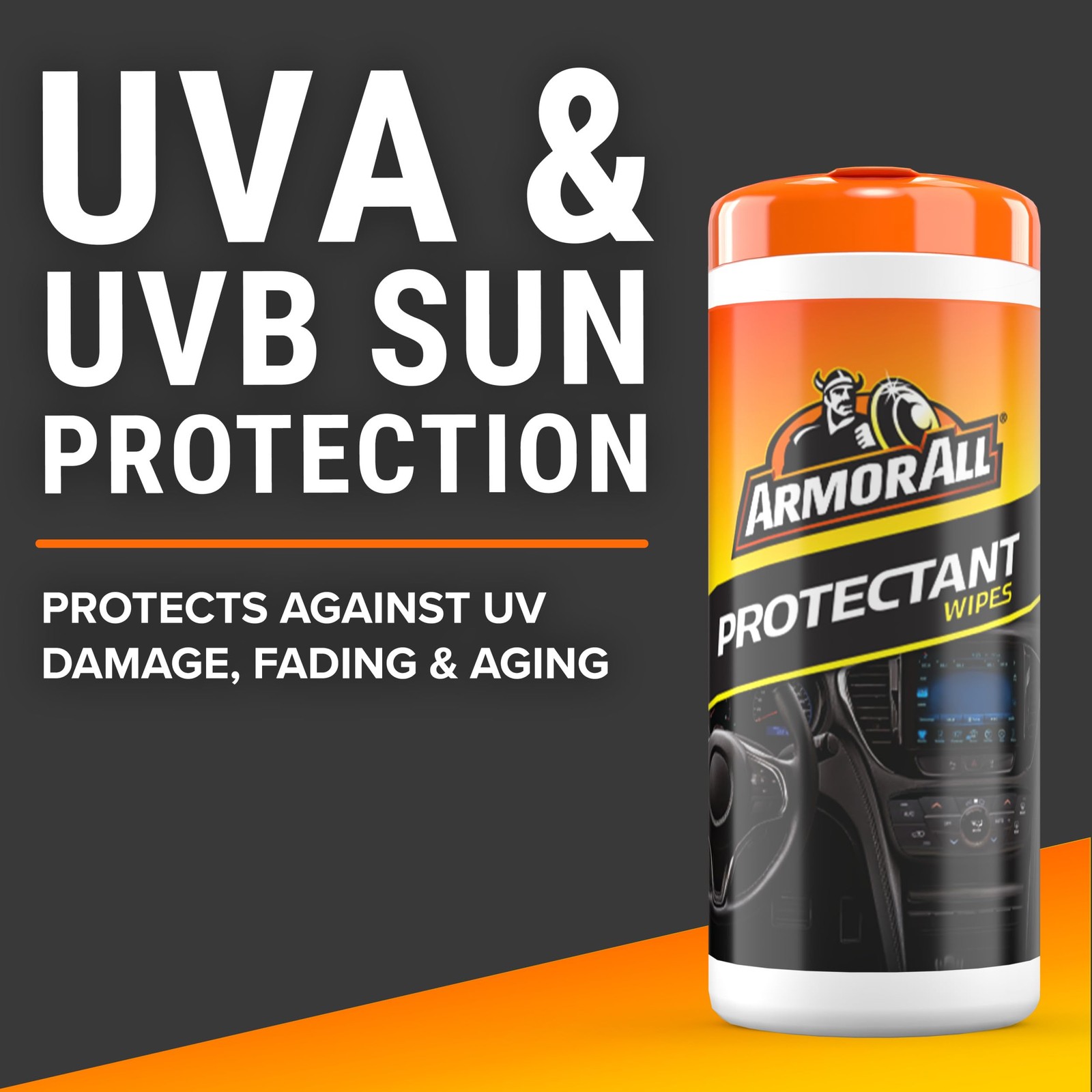 Armor All Original Protectant Wipes, Car Interior Cleaner Wipes with UV - Image 3