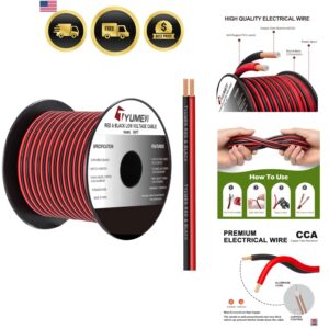 16 AWG Wire Extension Cable 100FT Red Black LED Strip Light DC Power Cord