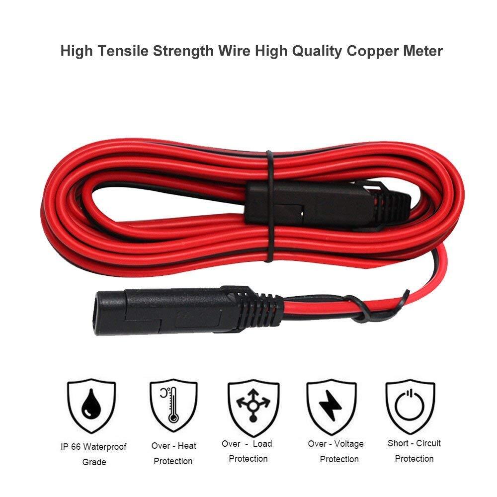 12FT SAE to SAE Extension Cable 16AWG- SAE Extension Cord SAE 2Pin Bullet Qui... - Image 5