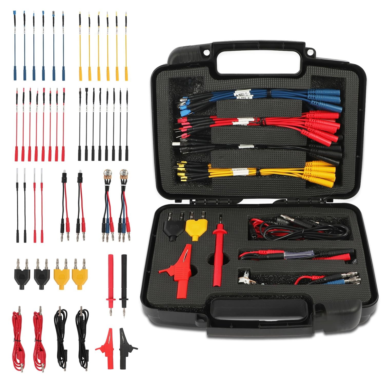 48PCS Automotive Circuit Test Leads Kit Electrical Breakout black