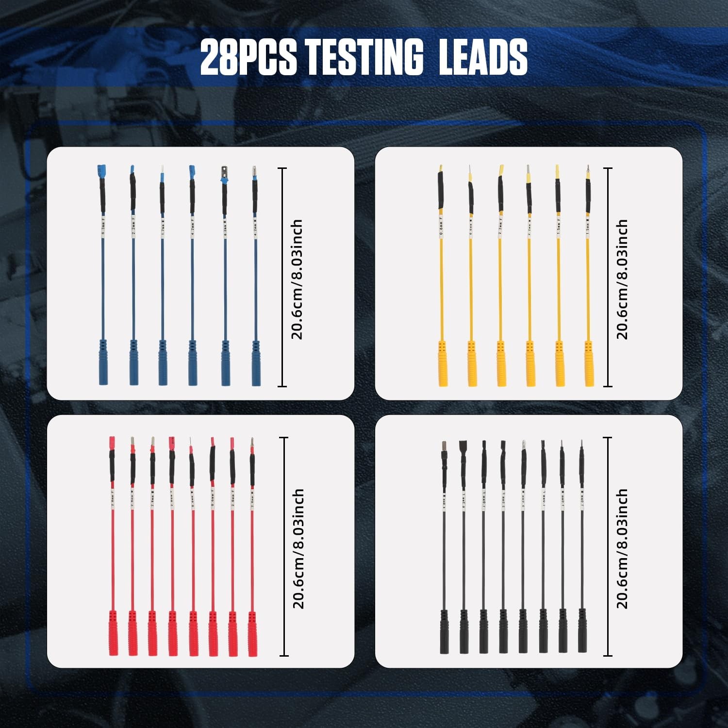 48PCS Automotive Circuit Test Leads Kit Electrical Breakout black - Image 3