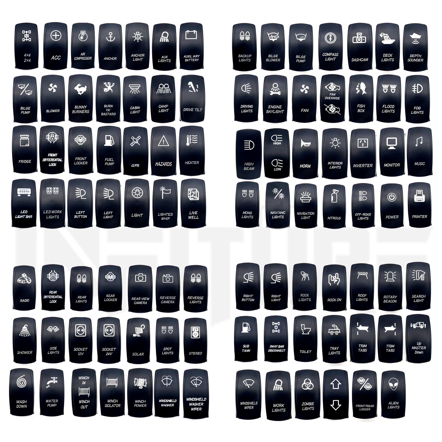 For ATV UTV ARB Carling LED Backlit Light Bar Control Toggle Rocker Switch - Image 3