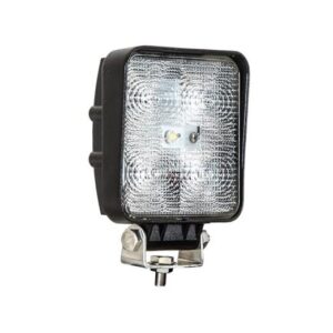 Buyers Products 1492117 4 Inch Wide Square Clear LED Flood Light, Black
