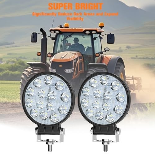42W LED Work Light Pods - 4" Round Flood Lights for Truck, ATV, UTV, Boat, RV - - Image 5