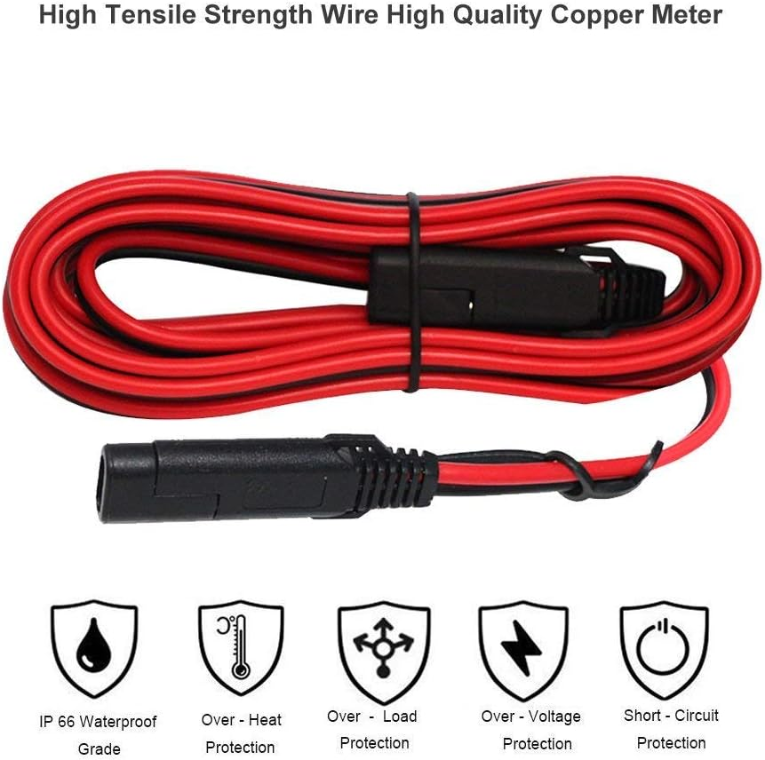 12FT SAE to SAE Extension Cable 16AWG- SAE Extension Cord, SAE 2Pin Bullet Quick - Image 5