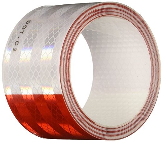 150' Roll 3M DOT Reflective Truck Trailer Vehicle Safety Tape Red White 2" NEW - Image 2