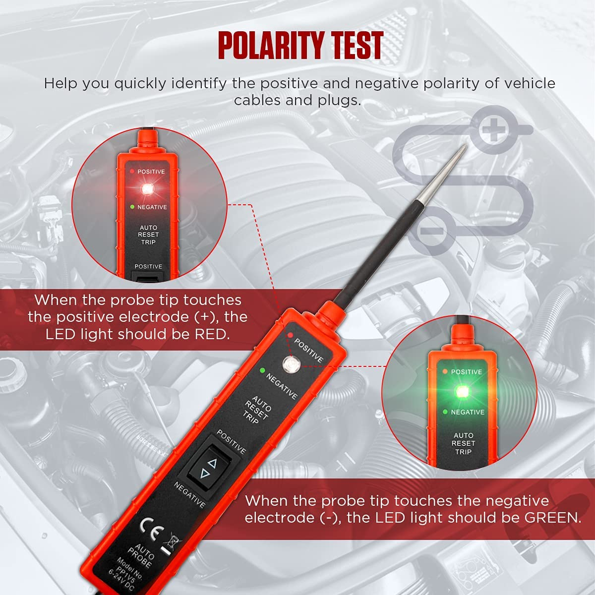Power Circuit Probe Tester 6V-24V DC Test Light Automotive Circuit Tester Car Sh - Image 3
